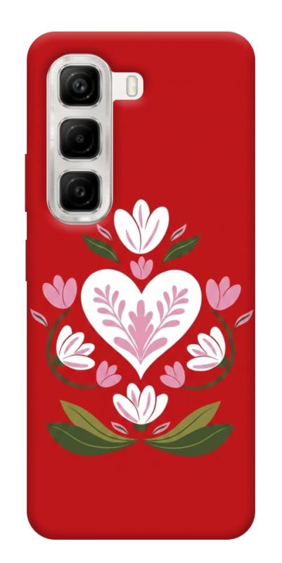 Чохол itsPrint Квітуче серце для Infinix Hot 50 4G, love ukraine, купити оптом з доставкою