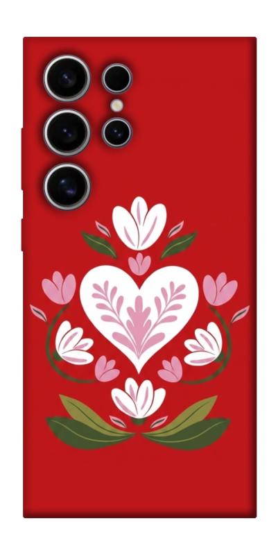 Чехол itsPrint Квітуче серце для Samsung Galaxy S25 Ultra, love ukraine, купить оптом с доставкой