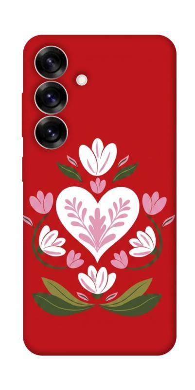 Чехол itsPrint Квітуче серце для Samsung Galaxy S25, love ukraine, купить оптом с доставкой