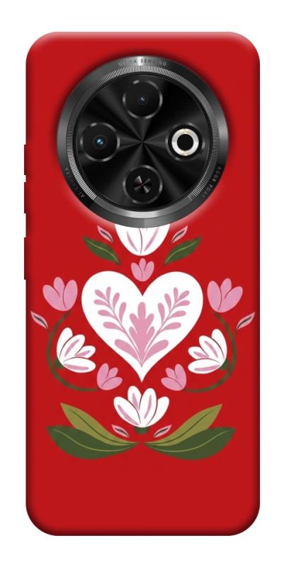 Чехол itsPrint Квітуче серце для TECNO Spark 30C, love ukraine, купить оптом с доставкой