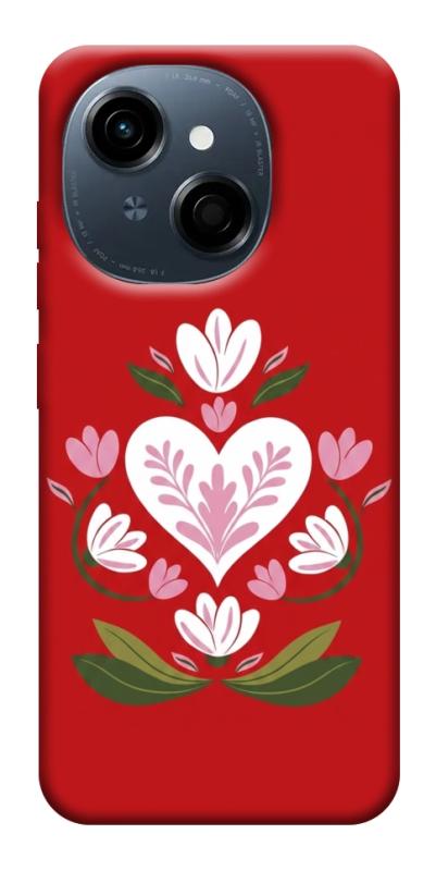 Чохол itsPrint Квітуче серце для TECNO Spark Go 1, love ukraine, купити оптом з доставкою