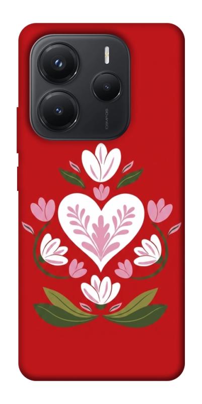 Чохол itsPrint Квітуче серце для Xiaomi Redmi Note 14 5G, love ukraine, купити оптом з доставкою