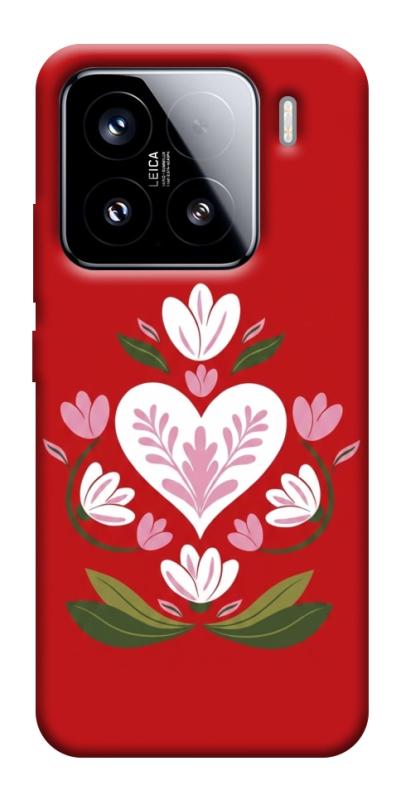 Чохол itsPrint Квітуче серце для Xiaomi 15, love ukraine, купити оптом з доставкою