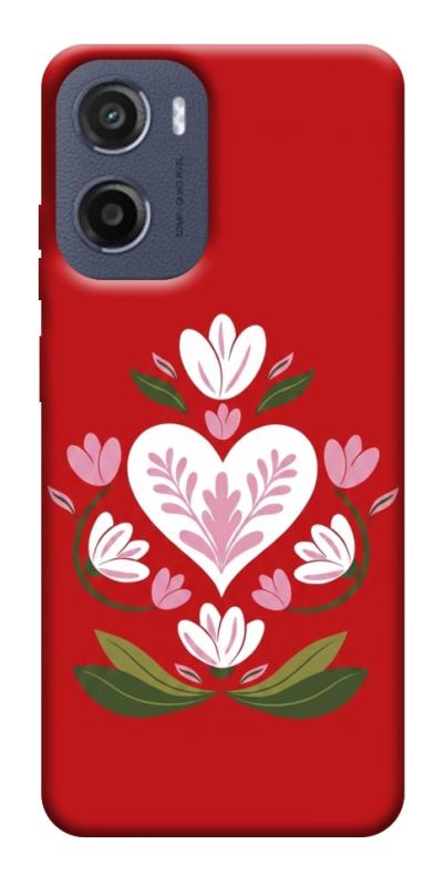 Чохол itsPrint Квітуче серце для Motorola Moto G05, love ukraine, купити оптом з доставкою