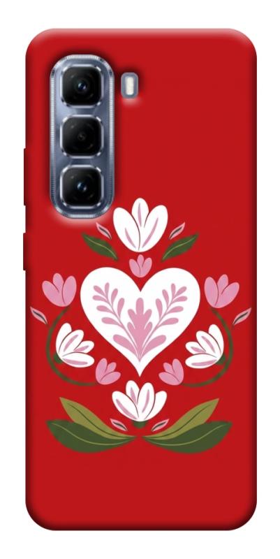 Чохол itsPrint Квітуче серце для Infinix Hot 50 Pro, love ukraine, купити оптом з доставкою