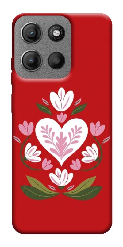 Чохол itsPrint Квітуче серце для Motorola Moto G15 4G, love ukraine, купити оптом з доставкою