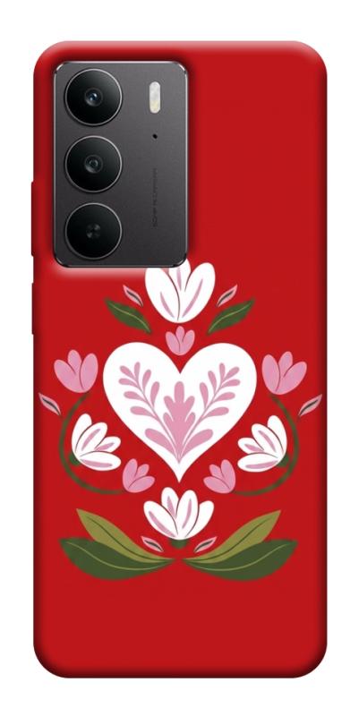 Чехол itsPrint Квітуче серце для Realme C75, love ukraine, купить оптом с доставкой