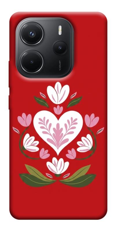 Чехол itsPrint Квітуче серце для Xiaomi Redmi Note 14 4G (Europe version), love ukraine, купить оптом с доставкой