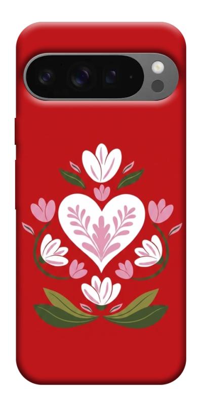 Чохол itsPrint Квітуче серце для Google Pixel 10 Pro XL, love ukraine, купити оптом з доставкою