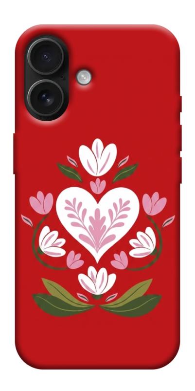Чехол itsPrint Квітуче серце для Apple iPhone 17 (6.3"), love ukraine, купить оптом с доставкой
