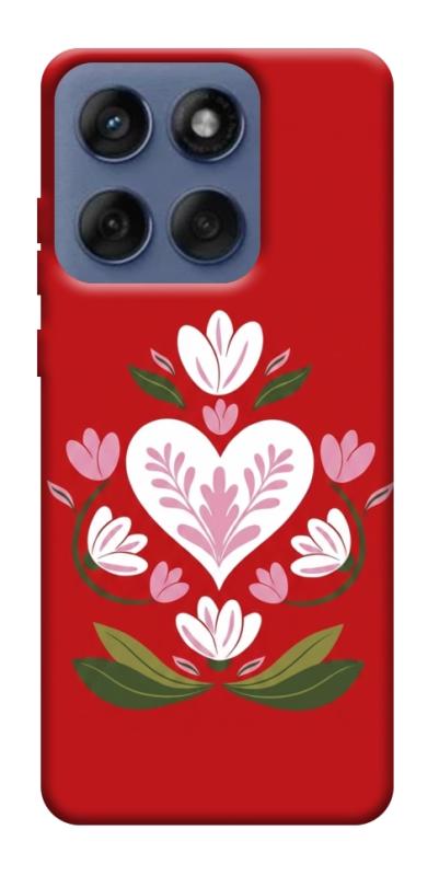 Чехол itsPrint Квітуче серце для Motorola Edge 60 Fusion, love ukraine, купить оптом с доставкой