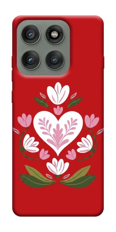 Чохол itsPrint Квітуче серце для Motorola Edge 60 Pro, love ukraine, купити оптом з доставкою
