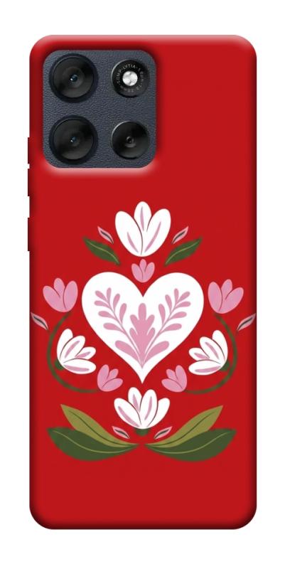 Чехол itsPrint Квітуче серце для Motorola Moto G56 5G, love ukraine, купить оптом с доставкой