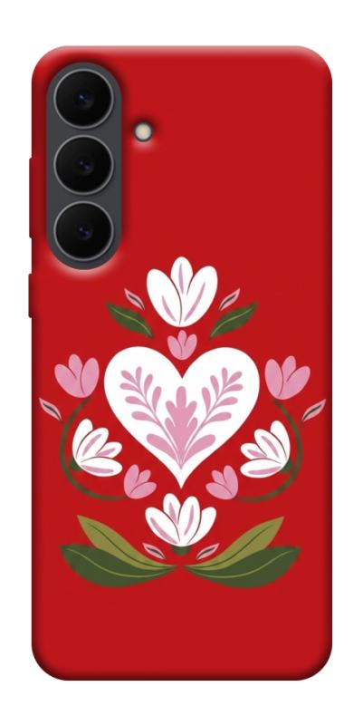 Чохол itsPrint Квітуче серце для Samsung Galaxy S25 FE, love ukraine, купити оптом з доставкою