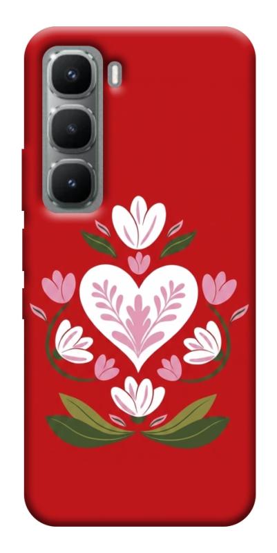 Чехол itsPrint Квітуче серце для Infinix Hot 60i, love ukraine, купить оптом с доставкой