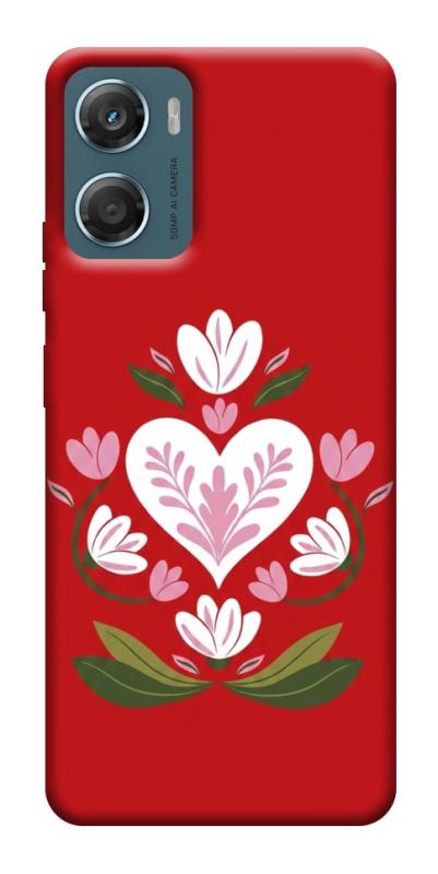 Чехол itsPrint Квітуче серце для Motorola Moto G06, love ukraine, купить оптом с доставкой