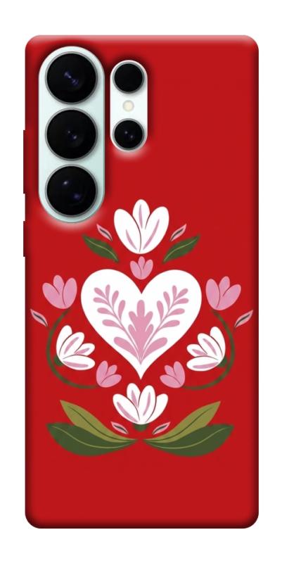Чохол itsPrint Квітуче серце для Samsung Galaxy S26 Ultra, love ukraine, купити оптом з доставкою