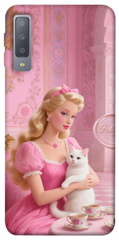 Чохол itsPrint Barbie with cat для Samsung A750 Galaxy A7 (2018), дитячі, купити оптом з доставкою