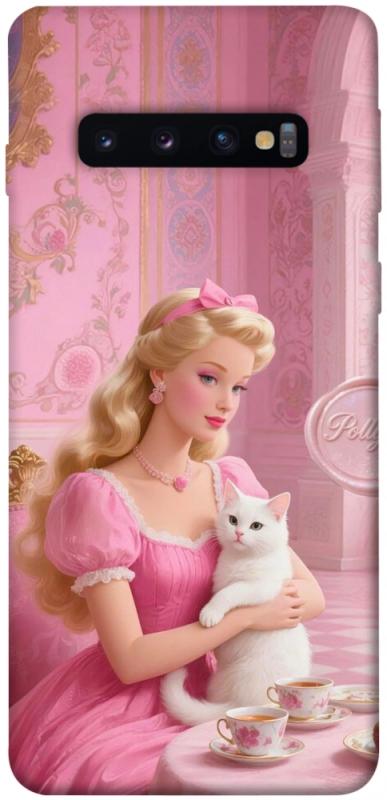 Чехол itsPrint Barbie with cat для Samsung Galaxy S10, детские, купить оптом с доставкой