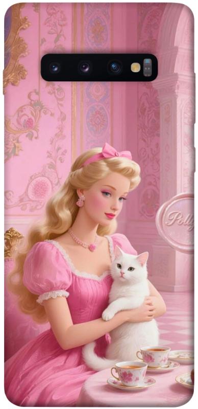 Чехол itsPrint Barbie with cat для Samsung Galaxy S10+, детские, купить оптом с доставкой