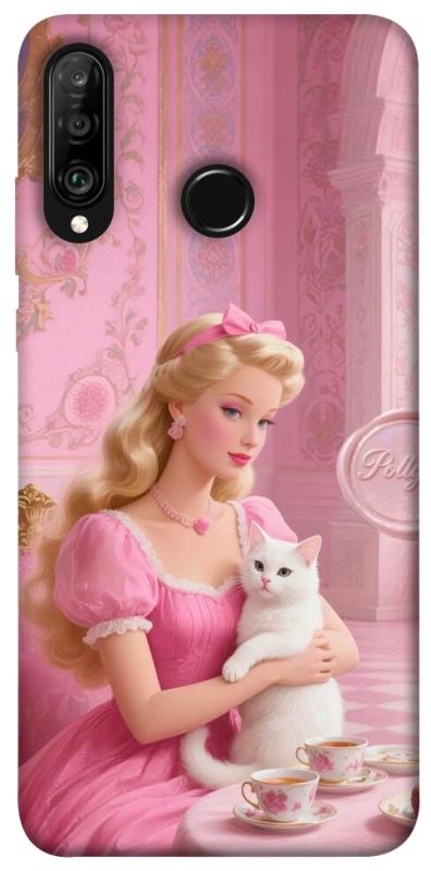 Чохол itsPrint Barbie with cat для Huawei P30 lite, дитячі, купити оптом з доставкою
