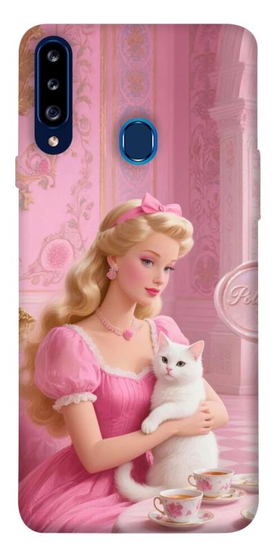 Чехол itsPrint Barbie with cat для Samsung Galaxy A20s, детские, купить оптом с доставкой