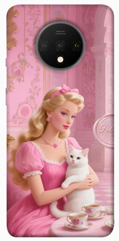 Чохол itsPrint Barbie with cat для OnePlus 7T, дитячі, купити оптом з доставкою