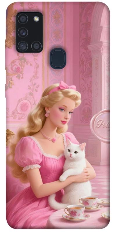 Чехол itsPrint Barbie with cat для Samsung Galaxy A21s, детские, купить оптом с доставкой