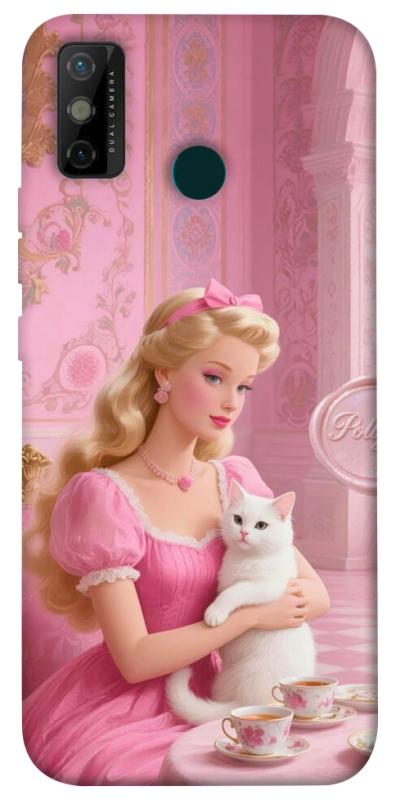 Чохол itsPrint Barbie with cat для TECNO Spark 6 Go, дитячі, купити оптом з доставкою