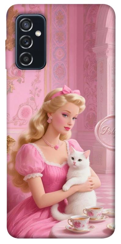 Чехол itsPrint Barbie with cat для Samsung Galaxy M52, детские, купить оптом с доставкой