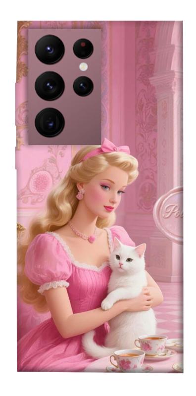 Чехол itsPrint Barbie with cat для Samsung Galaxy S22 Ultra, детские, купить оптом с доставкой