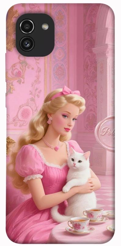 Чехол itsPrint Barbie with cat для Samsung Galaxy A03, детские, купить оптом с доставкой