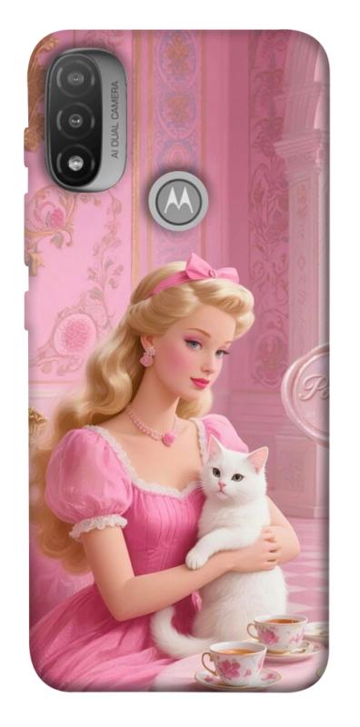 Чохол itsPrint Barbie with cat для Motorola Moto E20, дитячі, купити оптом з доставкою