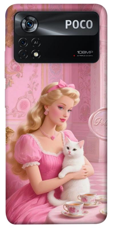 Чохол itsPrint Barbie with cat для Xiaomi Poco X4 Pro 5G, дитячі, купити оптом з доставкою