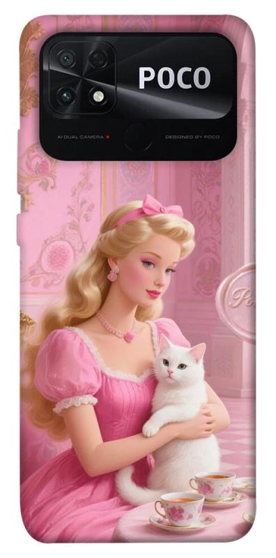Чохол itsPrint Barbie with cat для Xiaomi Poco C40, дитячі, купити оптом з доставкою