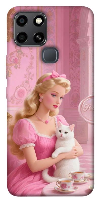 Чохол itsPrint Barbie with cat для Infinix Smart 6, дитячі, купити оптом з доставкою