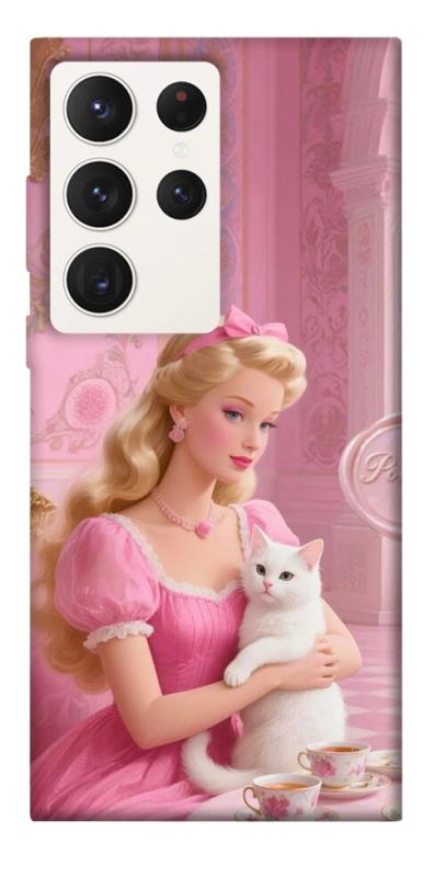 Чохол itsPrint Barbie with cat для Samsung Galaxy S23 Ultra, дитячі, купити оптом з доставкою