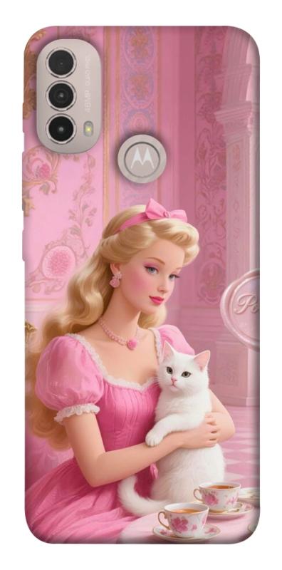 Чехол itsPrint Barbie with cat для Motorola Moto E40, детские, купить оптом с доставкой