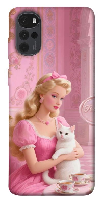 Чехол itsPrint Barbie with cat для Motorola Moto G22, детские, купить оптом с доставкой