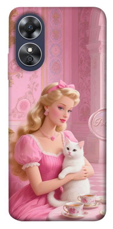 Чехол itsPrint Barbie with cat для Oppo A17, детские, купить оптом с доставкой