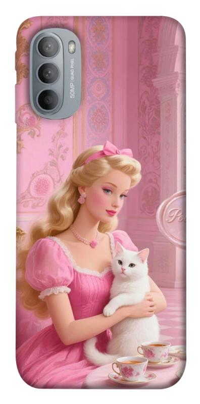 Чехол itsPrint Barbie with cat для Motorola Moto G31, детские, купить оптом с доставкой