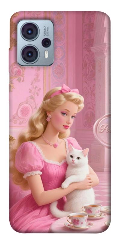 Чехол itsPrint Barbie with cat для Motorola Moto G23, детские, купить оптом с доставкой
