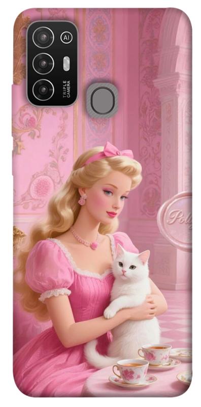 Чехол itsPrint Barbie with cat для ZTE Blade A52, детские, купить оптом с доставкой