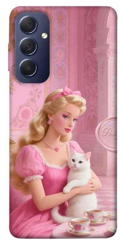 Чохол itsPrint Barbie with cat для Samsung Galaxy M54 5G, дитячі, купити оптом з доставкою