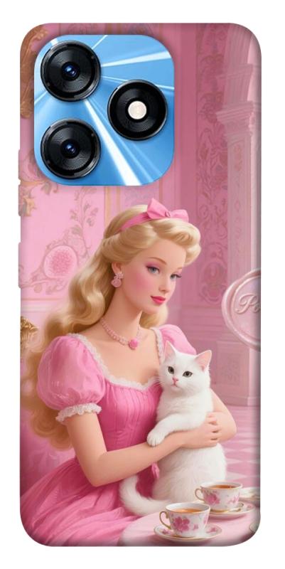 Чохол itsPrint Barbie with cat для TECNO Spark 10 Pro, дитячі, купити оптом з доставкою