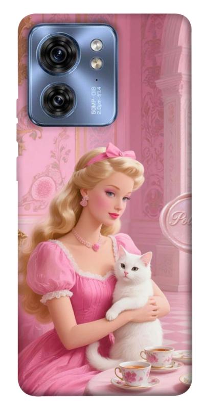Чехол itsPrint Barbie with cat для Motorola Edge 40, детские, купить оптом с доставкой