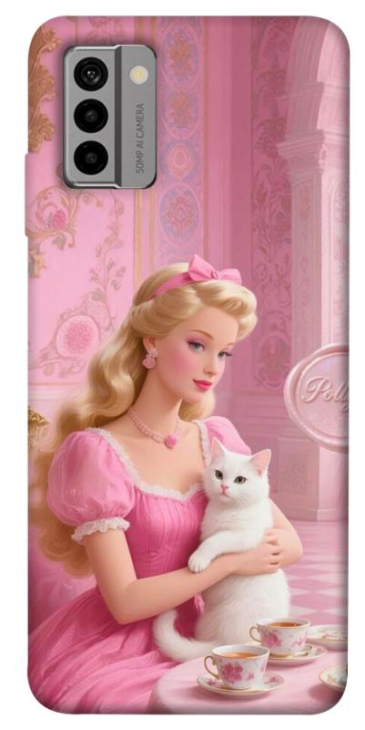 Чохол itsPrint Barbie with cat для Nokia G22, дитячі, купити оптом з доставкою