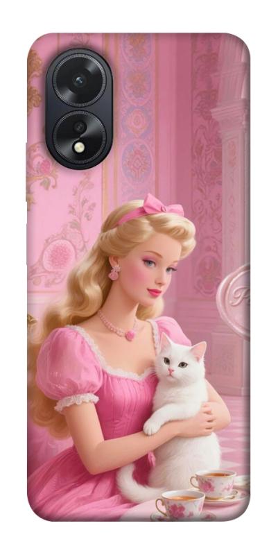 Чохол itsPrint Barbie with cat для Oppo A38, дитячі, купити оптом з доставкою