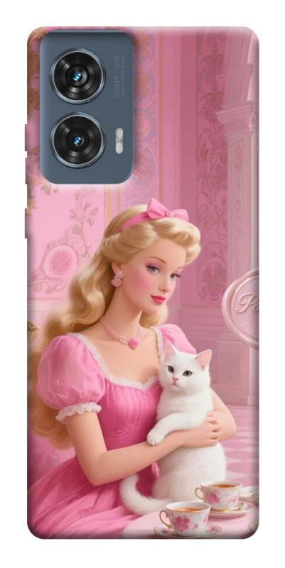 Чехол itsPrint Barbie with cat для Motorola Edge 50 Fusion, детские, купить оптом с доставкой
