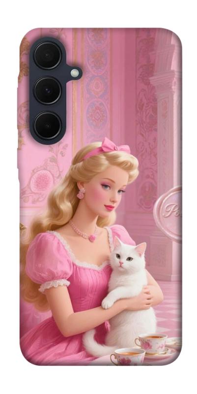 Чехол itsPrint Barbie with cat для Samsung Galaxy A55, детские, купить оптом с доставкой